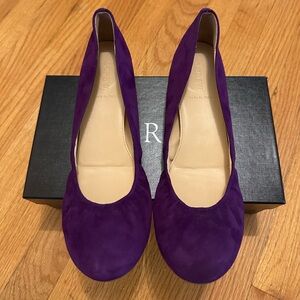 J. Crew Purple Suede Cece ballet flats